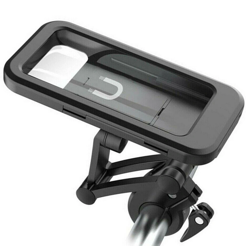 Adjustable Magnetic Suction Handlebar Mobile Phone Holder 360 Swivel Bicycle Motorcycle Waterproof Protection