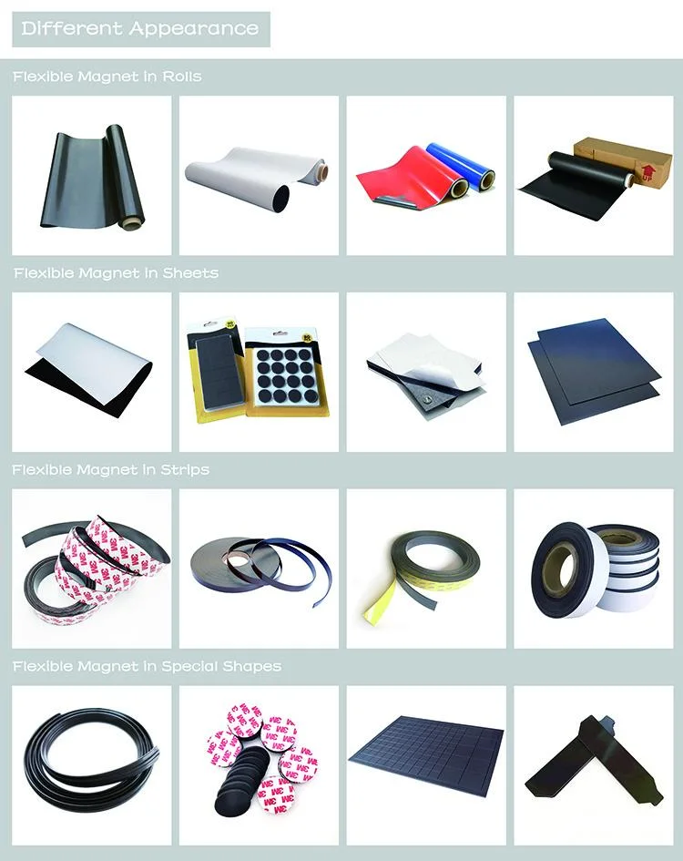 Novel Material NdFeB Magnet Soft Silicone Magnetic Sheet A3 A4 A5 Size OEM Flexible Rubber Magnet